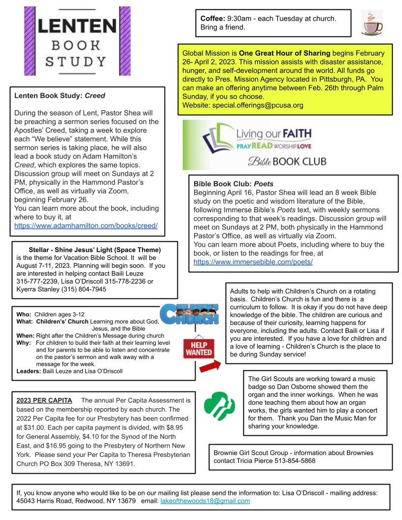 March 2023 Newsletter Page 2